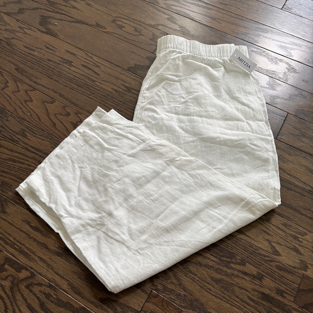 Aritzia Sontag Linen Cropped Pant Babaton The Group Pants XL NEW NWT - Picture 3 of 13
